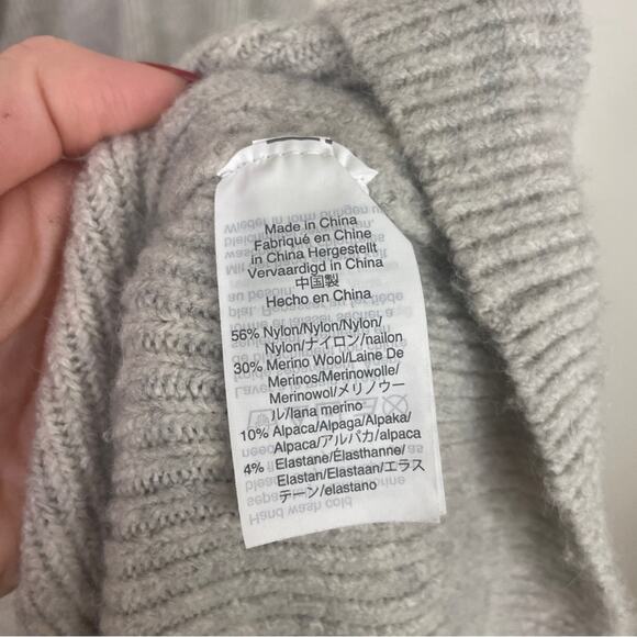 J Crew Double Breasted Thick Wool Alpaca Blend Long Cardigan In Gray Size Medium - Picture 5 of 7